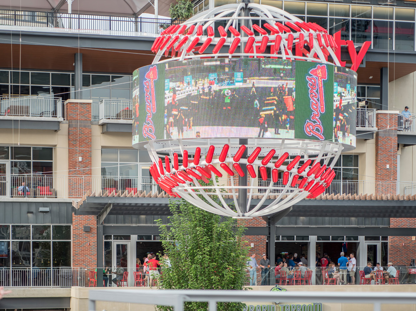 Atlanta Braves LED Baseball detail 2
