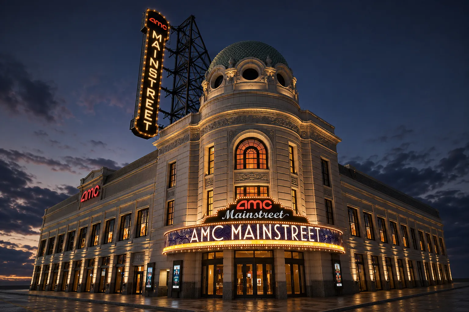 AMC Mainstreet Theatre Exterior Render