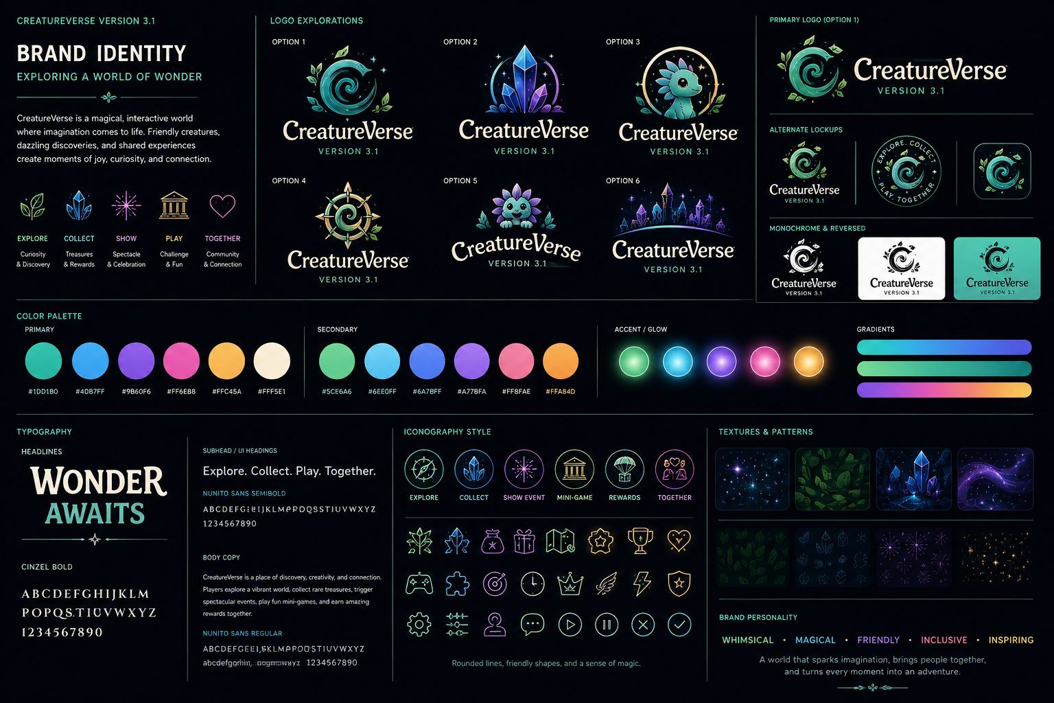 CreatureVerse Logo Exploration Study