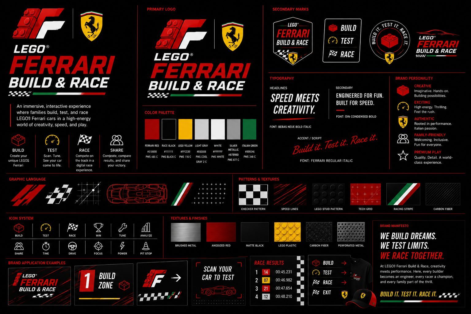 LEGO Ferrari Build & Race Brand Identity