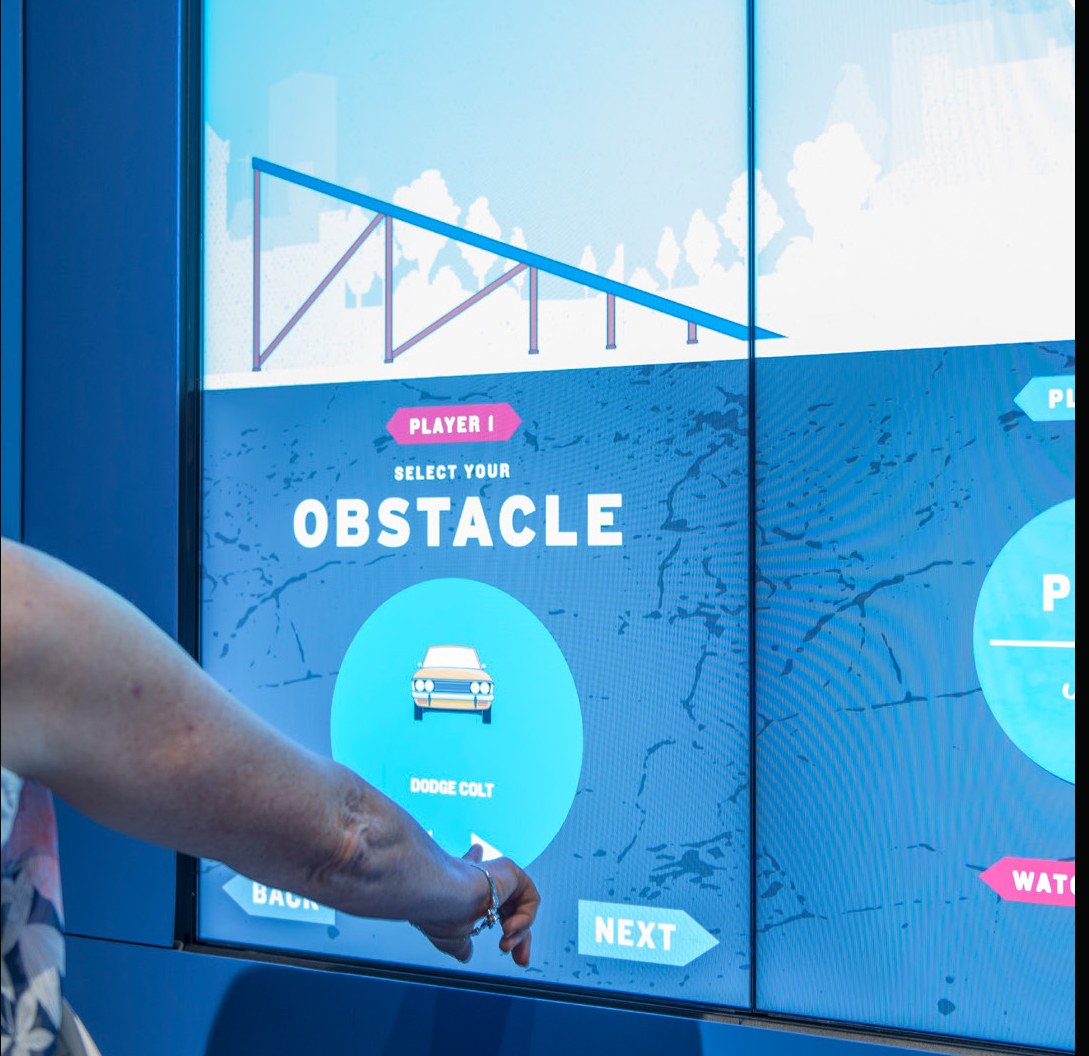 Interactive exhibit at Evel Knievel museum