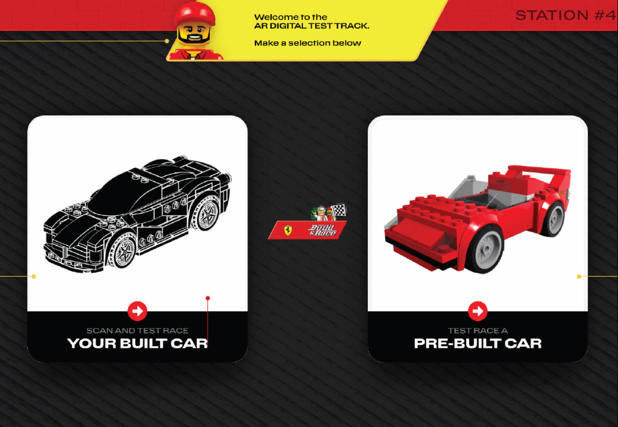 LEGO Ferrari touchscreen interface